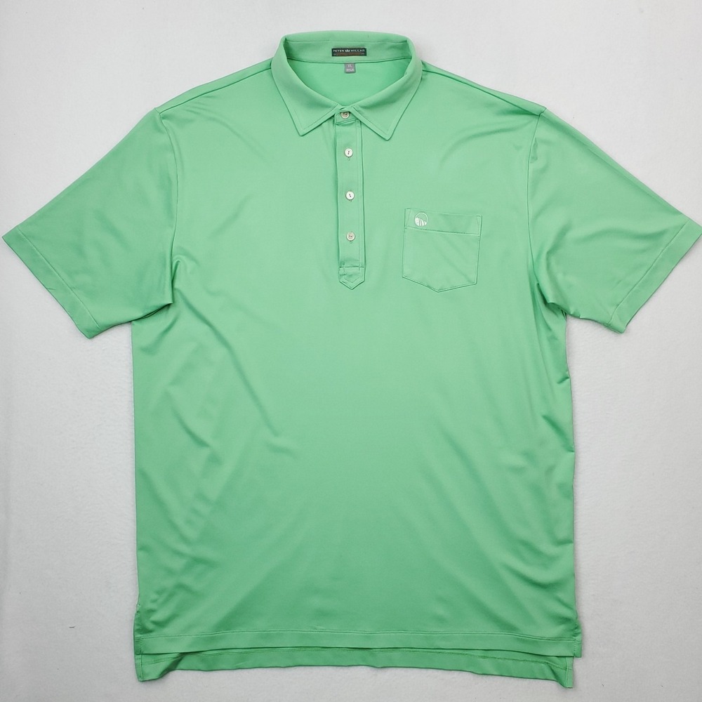 Peter‎ Millar Shirt Mens Extra Large Green Performance Summer Comfort Golf Polo
